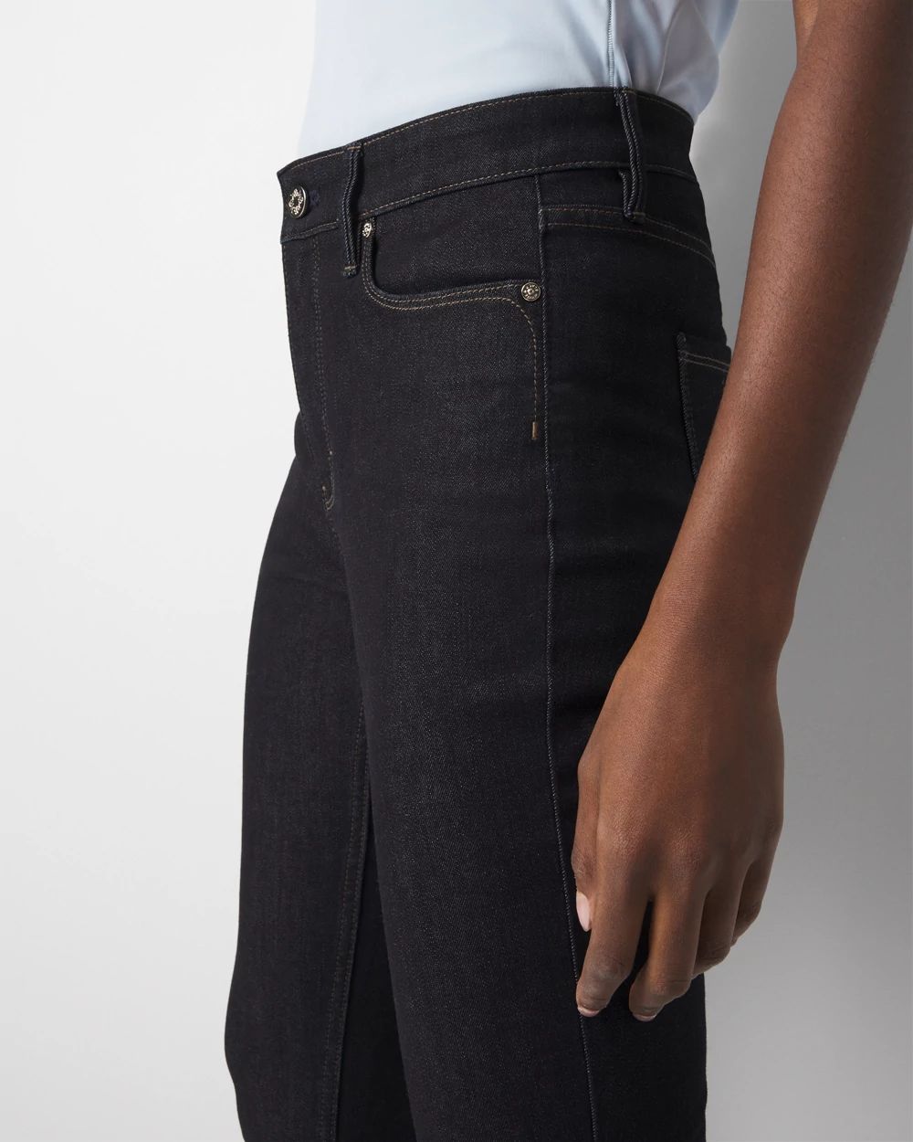 Women s High Rise Sculpt Skinny Ankle Jeans in Dark Wash Denim Size 10 White House Black Market Holiday Jeans